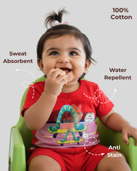 Mess-Proof Natural Cotton Unisex Baby & Kids Co-Ord Set (0–3 Years)