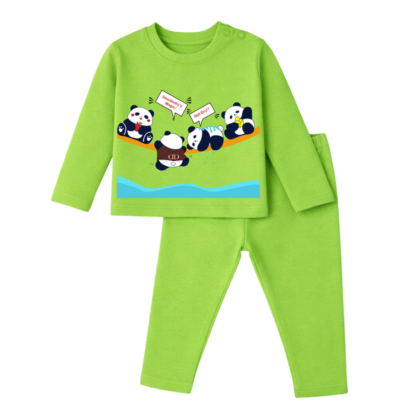 Spill‑Proof Playful Panda Unisex Co‑Ord Set – Pure Cotton (0–5Y)