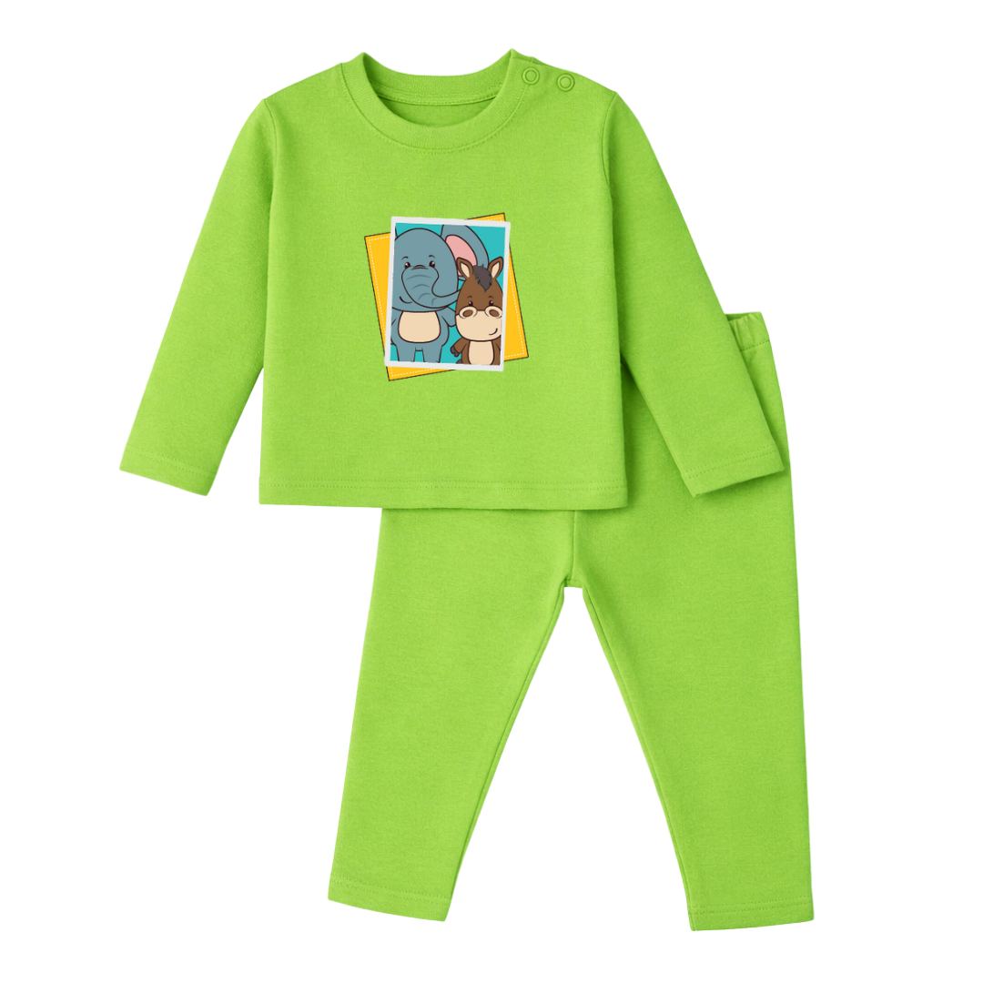 Soft & Comfortable Natural Cotton Unisex Baby & Kids Co-Ord Set (0–5 Years)