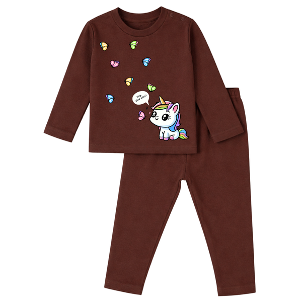 Spill‑Proof Happy Unicorn Unisex Co‑Ord Set – Pure Cotton (0–5Y)
