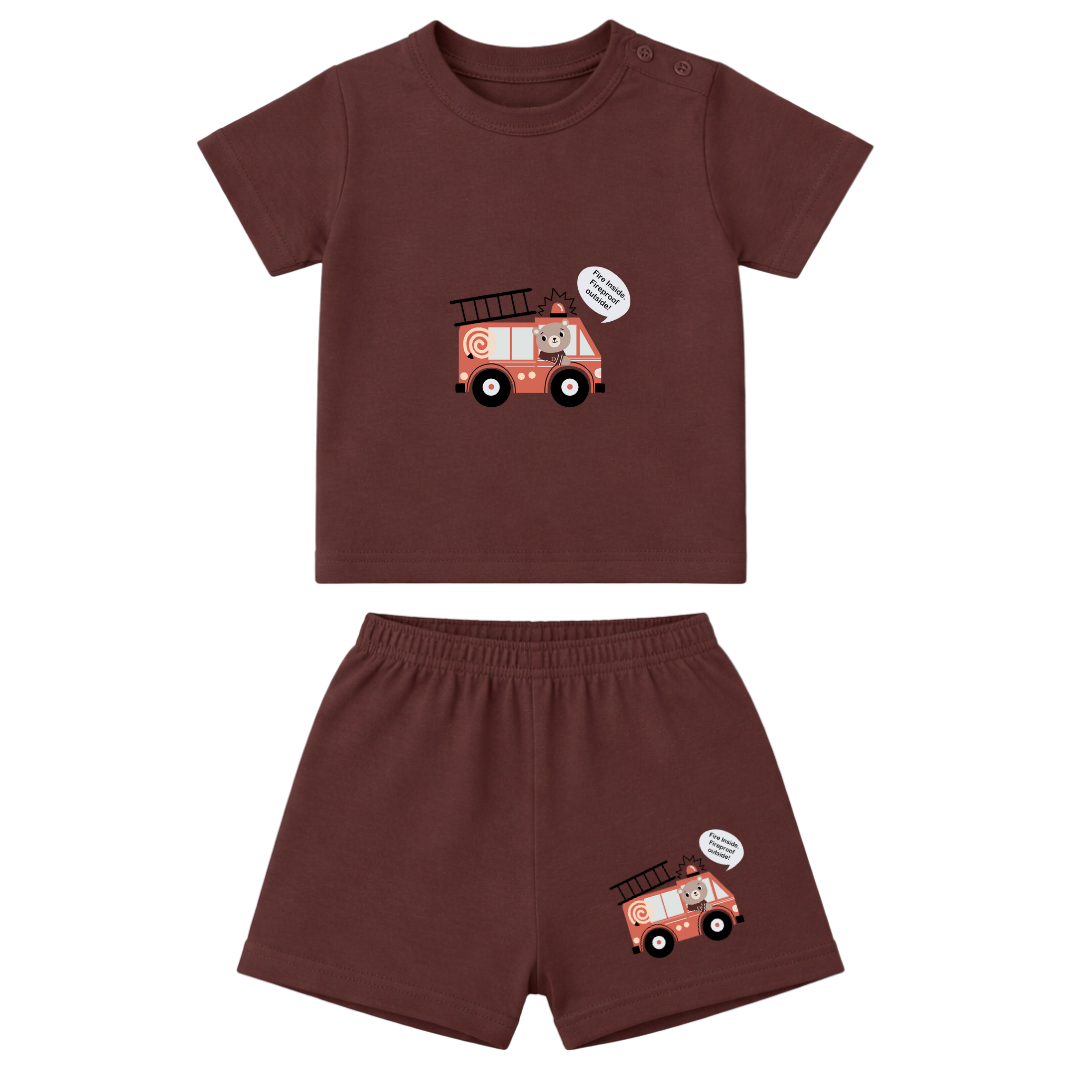 Soft & Comfortable Natural Cotton Unisex Baby & Kids Co-Ord Set (0–5 Years)