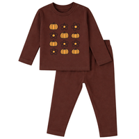 Pumkin flowers Cozy Cotton Wear for Babies & Kids  | Unisex | Brown | Doodledry