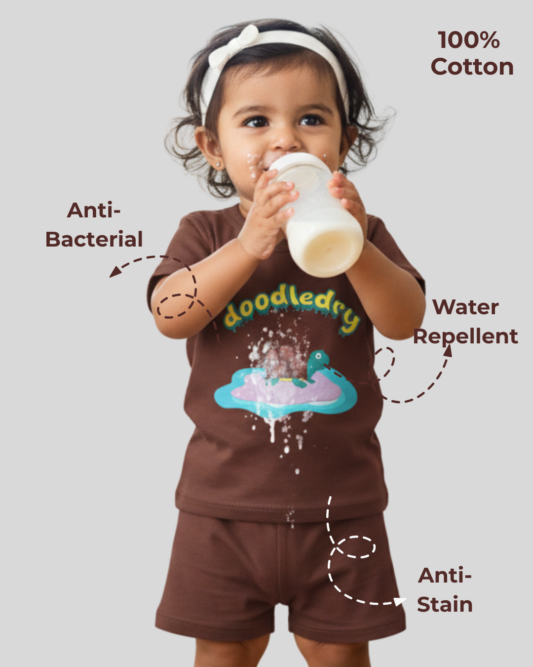 Feel Fresh Natural Cotton Unisex Baby & Kids Co-Ord Set (0–5 Years)
