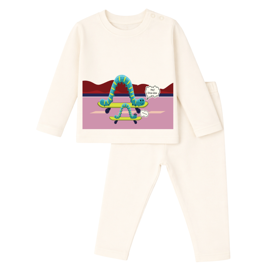 Mess-Proof Natural Cotton Unisex Baby & Kids Co-Ord Set (0–5 Years)