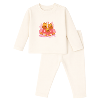 Giraffe Family Cozy Cotton Full Sleeves and Full Pants Coord set for Babies and Kids| Unisex | doodledry