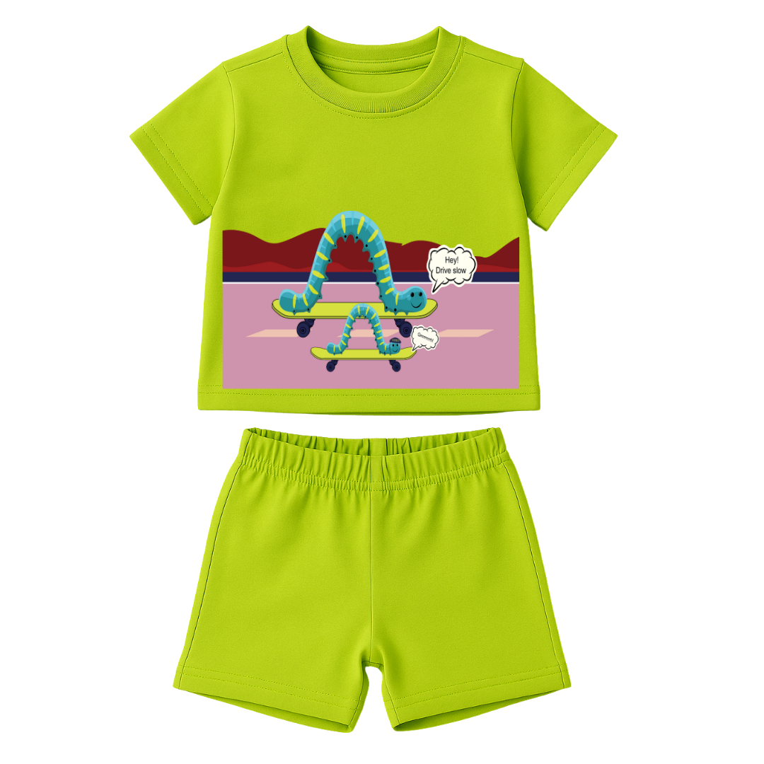 Mess-Proof Natural Cotton Unisex Baby & Kids Co-Ord Set (0–5 Years)