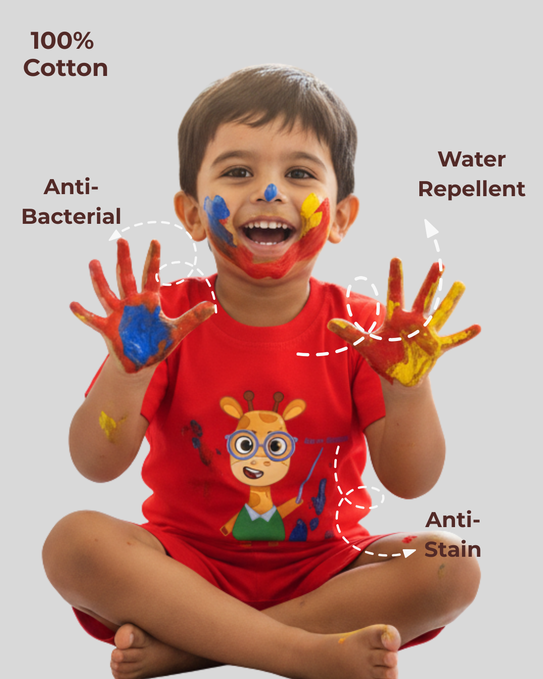 Worry-Free Natural Cotton Unisex Baby & Kids Co-Ord Set (0–5 Years)