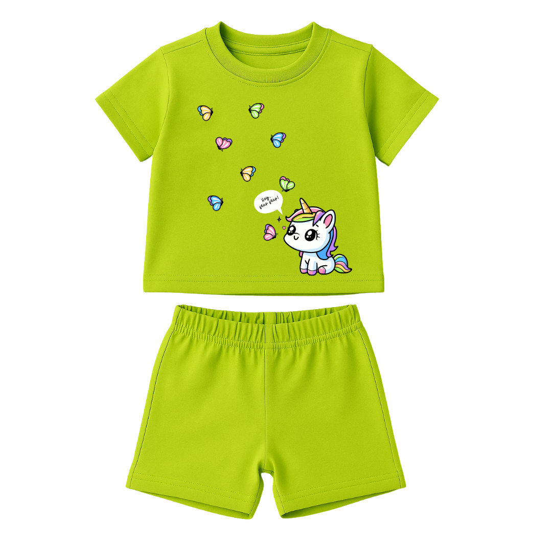 Spill-Proof Natural Cotton Unisex Baby & Kids Co-Ord Set (0–5 Years)