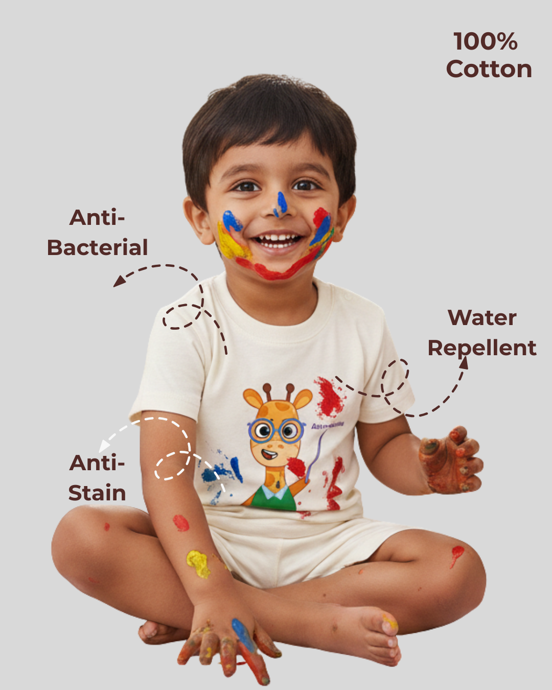 Worry-Free Natural Cotton Unisex Baby & Kids Co-Ord Set (0–5 Years)