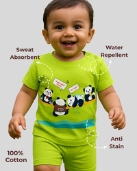 Spill-Proof Natural Cotton Baby & Kids Co-Ord Set (0–5 Years)