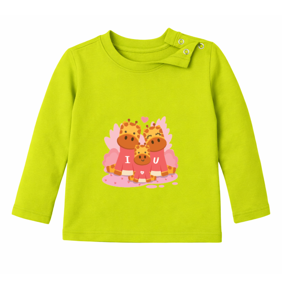 Giraffe Family Cozy Cotton Full Sleeves and Full Pants Coord set for Babies and Kids| Unisex | doodledry