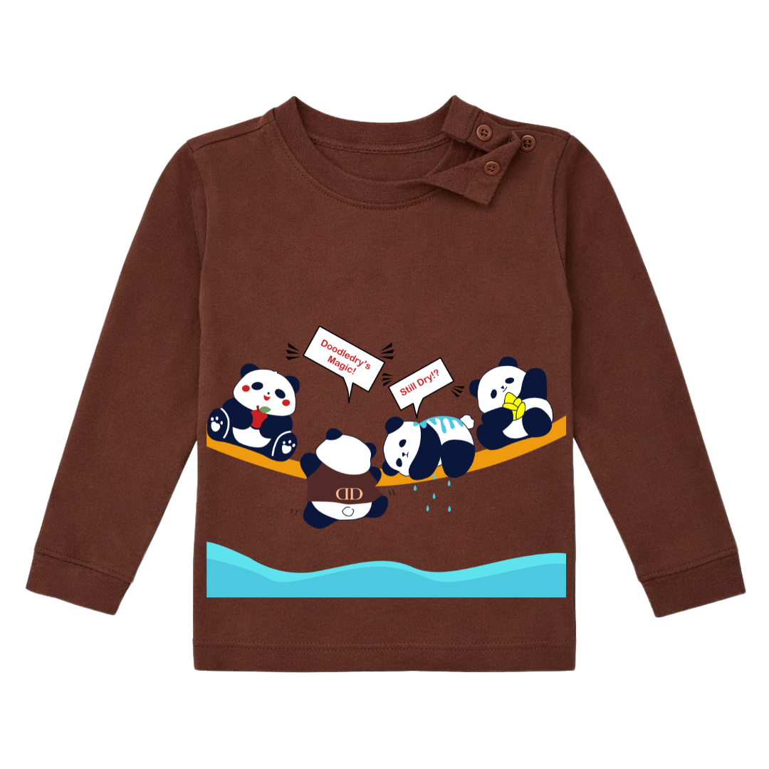 Playful Panda Cozy Cotton Full Sleeves and Full Pants Coord set for Babies and Kids| Unisex | doodledry