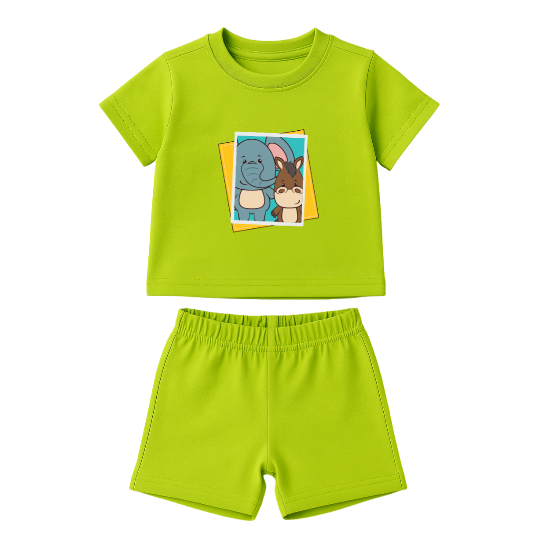 Flexible Fit Natural Cotton Unisex Baby & Kids Co-Ord Set (0–5 Years)