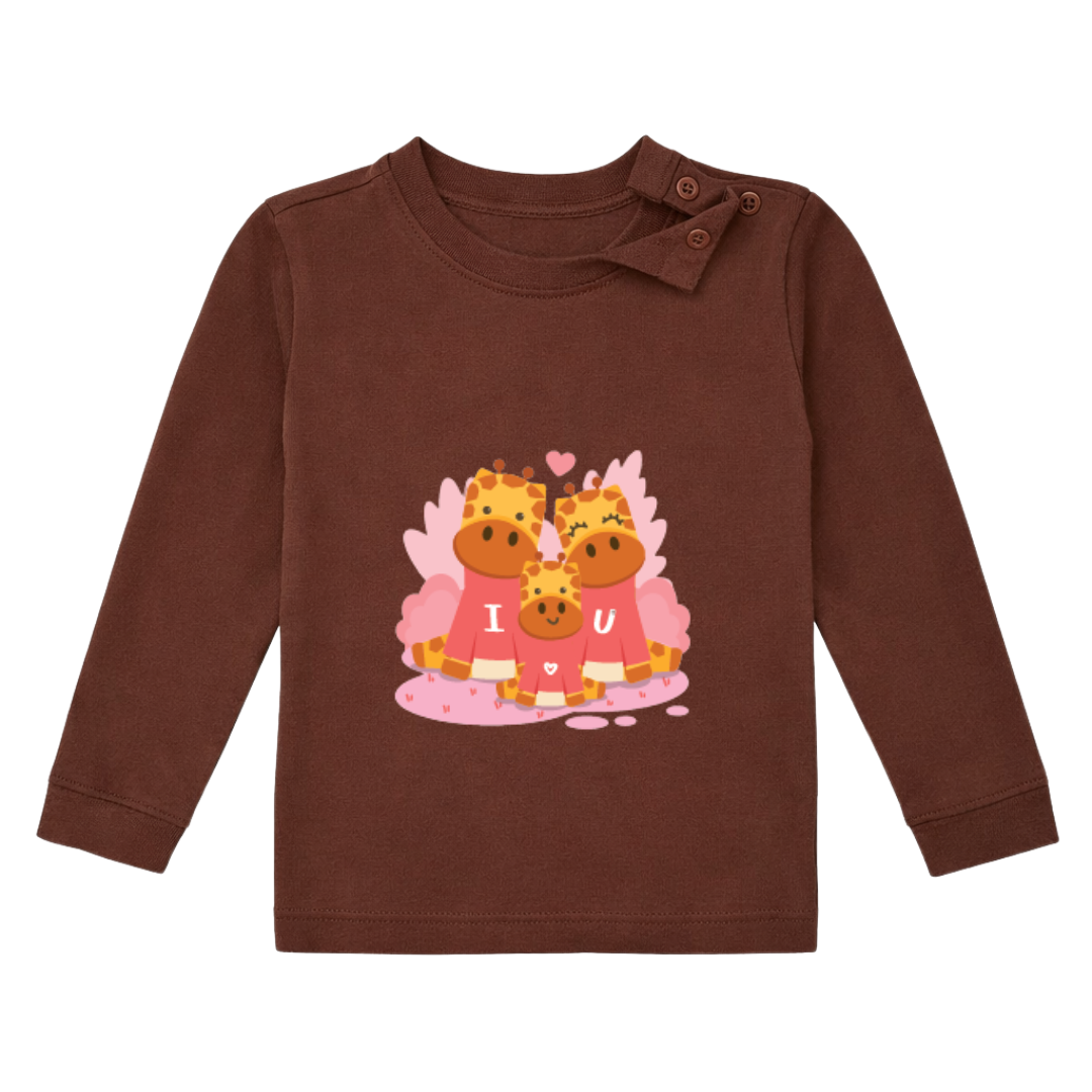 Giraffe Family Cozy Cotton Full Sleeves and Full Pants Coord set for Babies and Kids| Unisex | doodledry