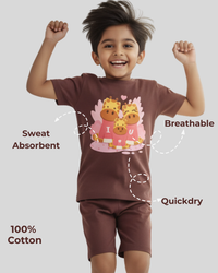 Mess-Proof Natural Cotton Baby & Kids Co-Ord Set (0–5 Years)