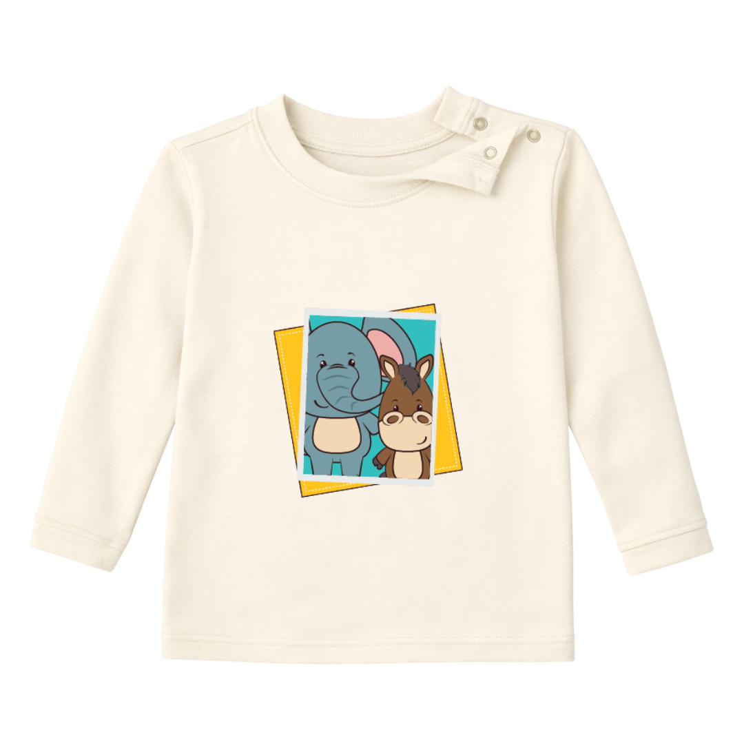 Elephant & Donkey Cozy Cotton Full Sleeves and Full Pants Coord set for Babies and Kids| Unisex | doodledry
