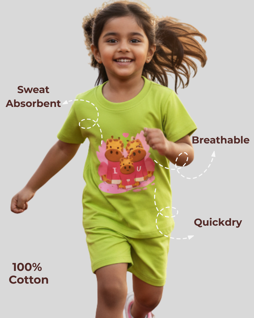 Mess-Proof Natural Cotton Baby & Kids Co-Ord Set (0–5 Years)