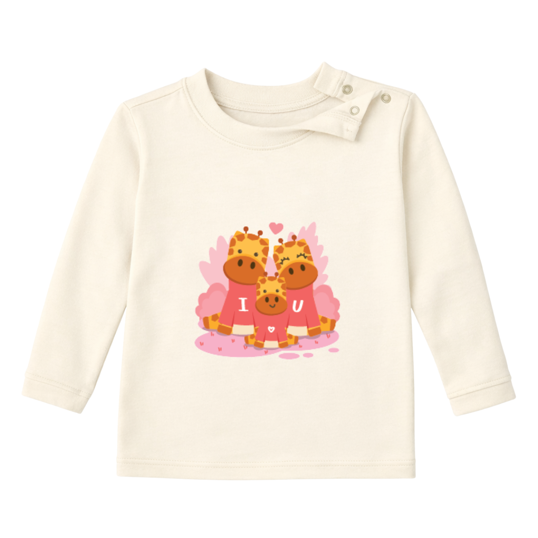 Giraffe Family Cozy Cotton Full Sleeves and Full Pants Coord set for Babies and Kids| Unisex | doodledry