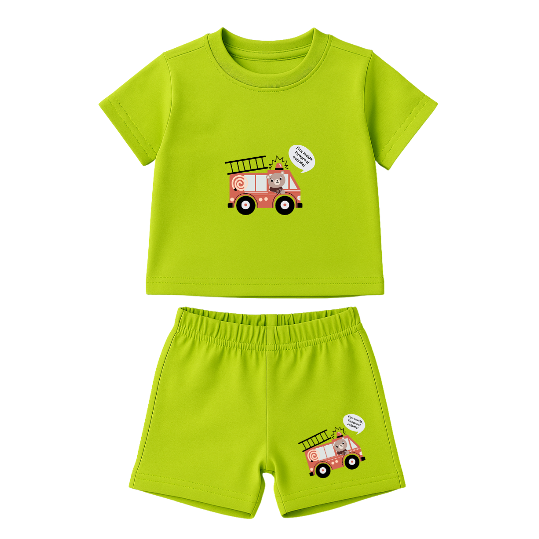 Soft & Comfortable Natural Cotton Unisex Baby & Kids Co-Ord Set (0–5 Years)