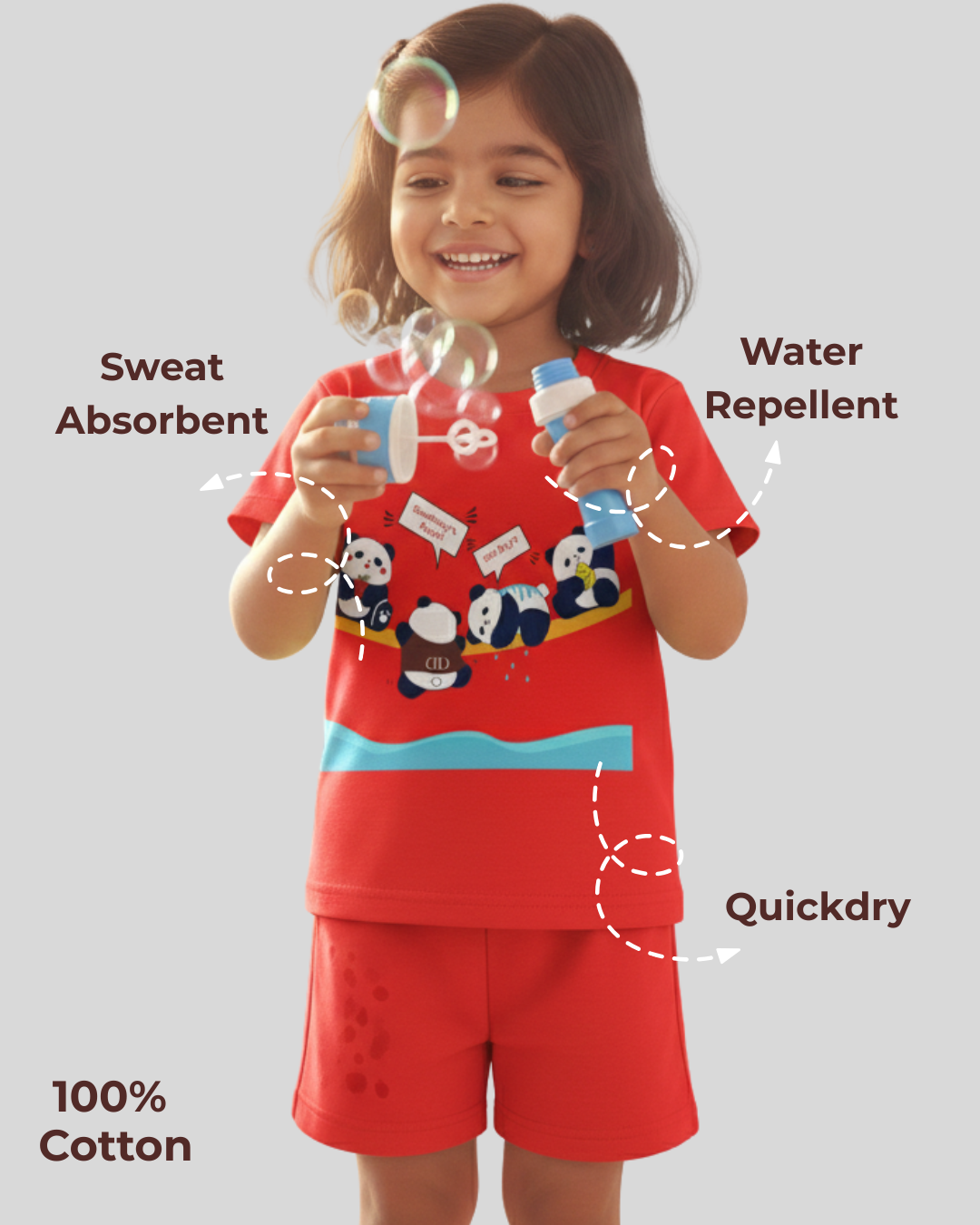 Spill-Proof Natural Cotton Baby & Kids Co-Ord Set (0–3 Years)
