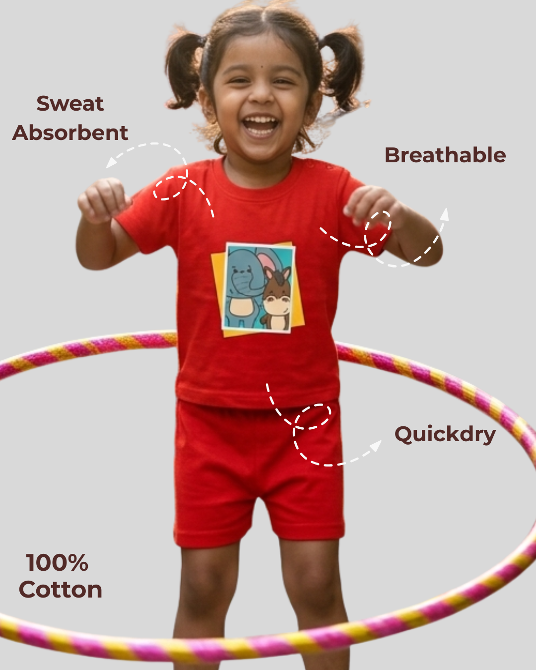 Flexible Fit Natural Cotton Unisex Baby & Kids Co-Ord Set (0–3 Years)