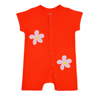 cute daisies soft and comfortable rompers for infants and newborn | easy diaper change | ideal for sleep or play | unisex | doodledry