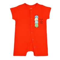 Easy Diaper Change Natural Cotton Unisex Rompers For Babies