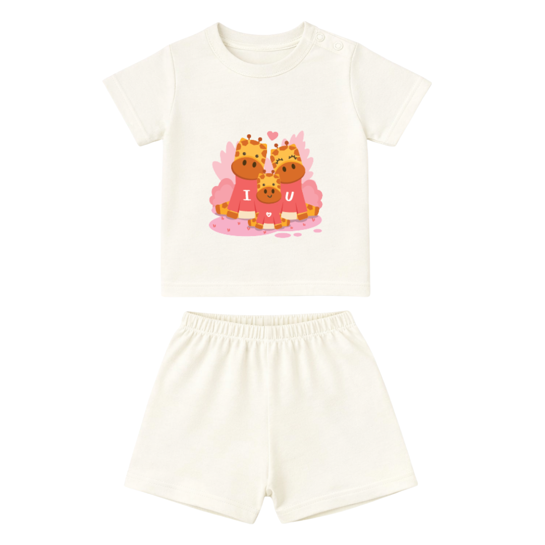 Mess-Proof Natural Cotton Baby & Kids Co-Ord Set (0–5 Years)