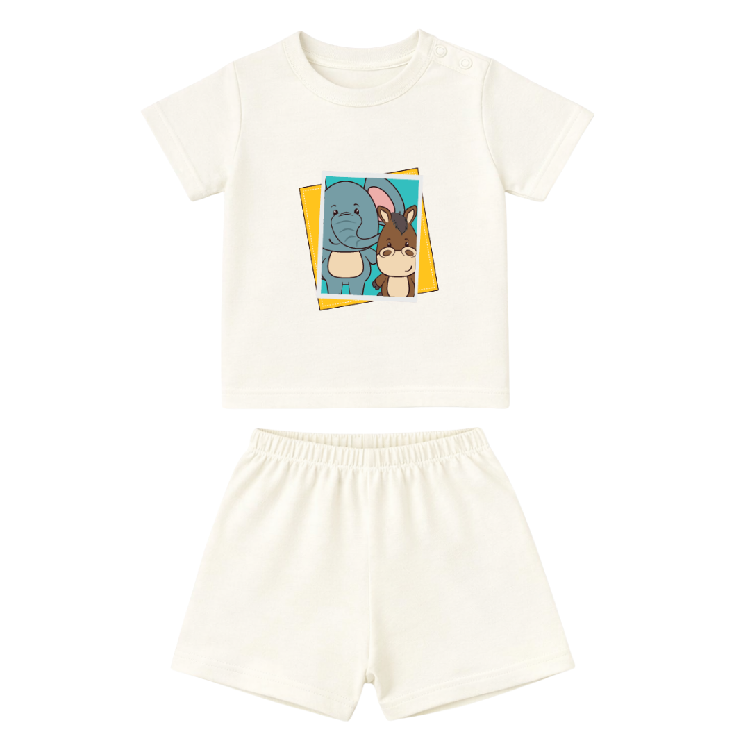 Flexible Fit Natural Cotton Unisex Baby & Kids Co-Ord Set (0–5 Years)