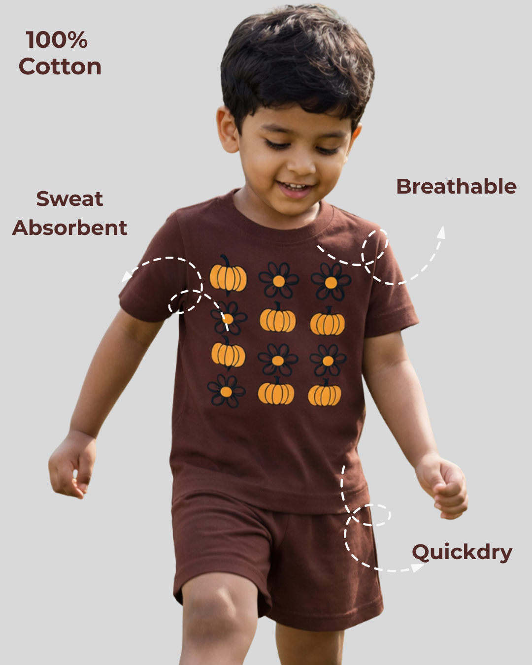 Everyday Comfort Natural Cotton Unisex Baby & Kids Co-Ord Set (0–5 Years)