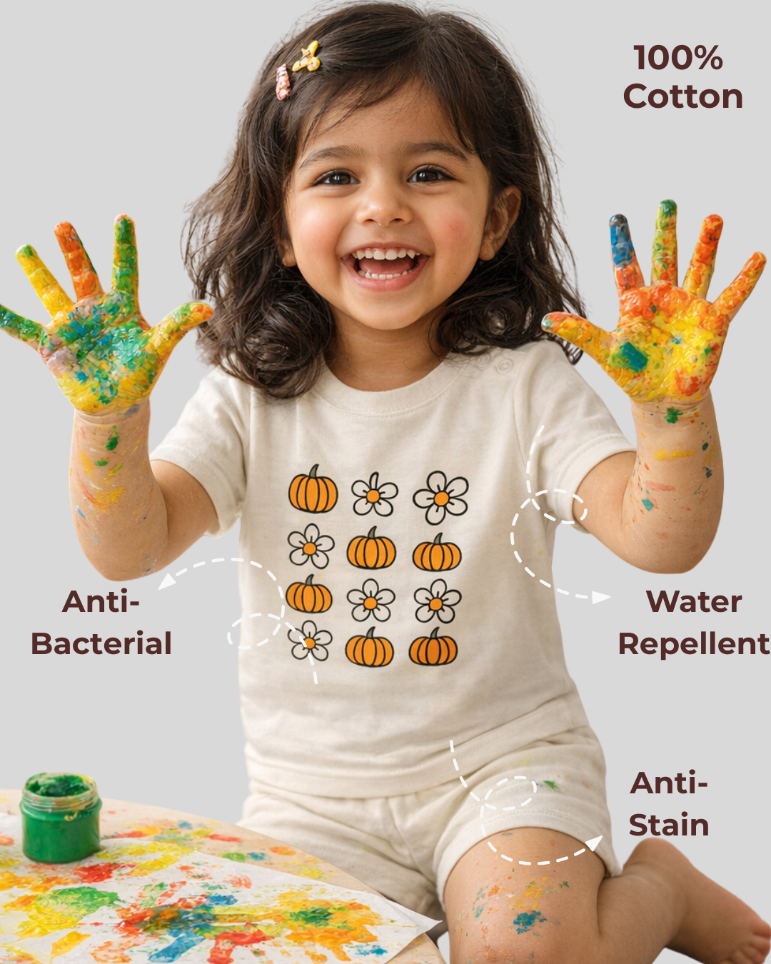 Everyday Comfort Natural Cotton Unisex Baby & Kids Co-Ord Set (0–5 Years)