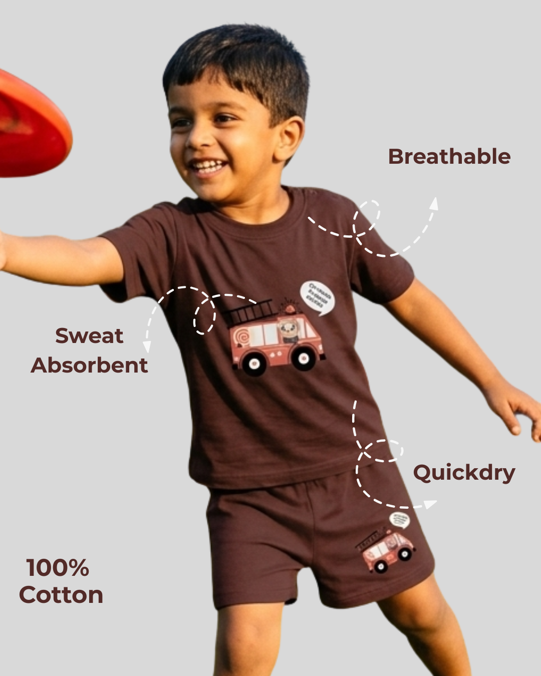 Soft & Comfortable Natural Cotton Unisex Baby & Kids Co-Ord Set (0–5 Years)
