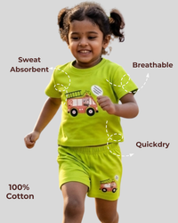 Soft & Comfortable Natural Cotton Unisex Baby & Kids Co-Ord Set (0–5 Years)
