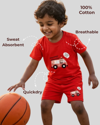 Soft & Comfortable Natural Cotton Unisex Baby & Kids Co-Ord Set (0–5 Years)