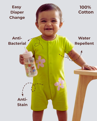 Worry-Free Natural Cotton Unisex Rompers For Babies