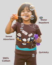 Spill-Proof Natural Cotton Baby & Kids Co-Ord Set (0–5 Years)
