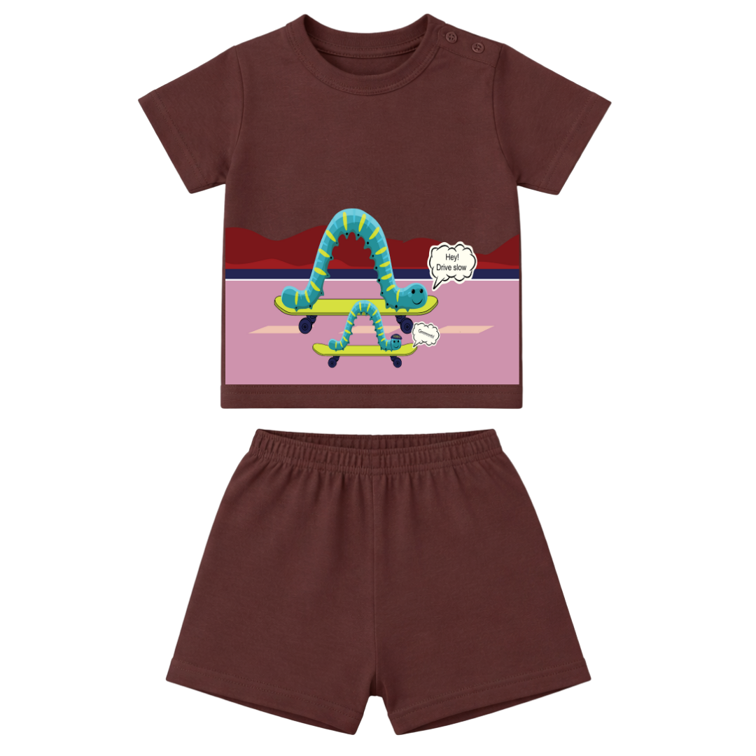 Mess-Proof Natural Cotton Unisex Baby & Kids Co-Ord Set (0–5 Years)