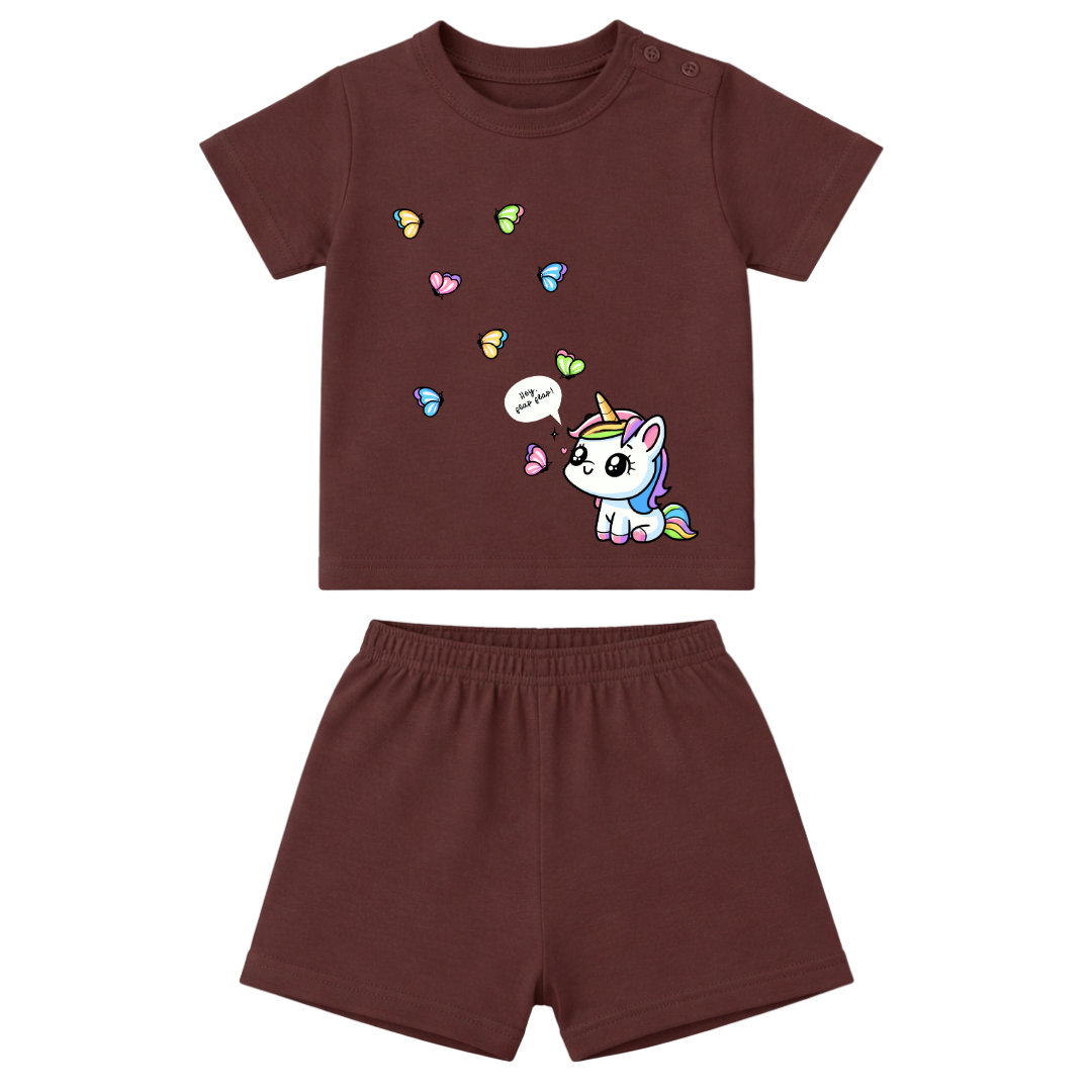 Spill-Proof Natural Cotton Unisex Baby & Kids Co-Ord Set (0–5 Years)