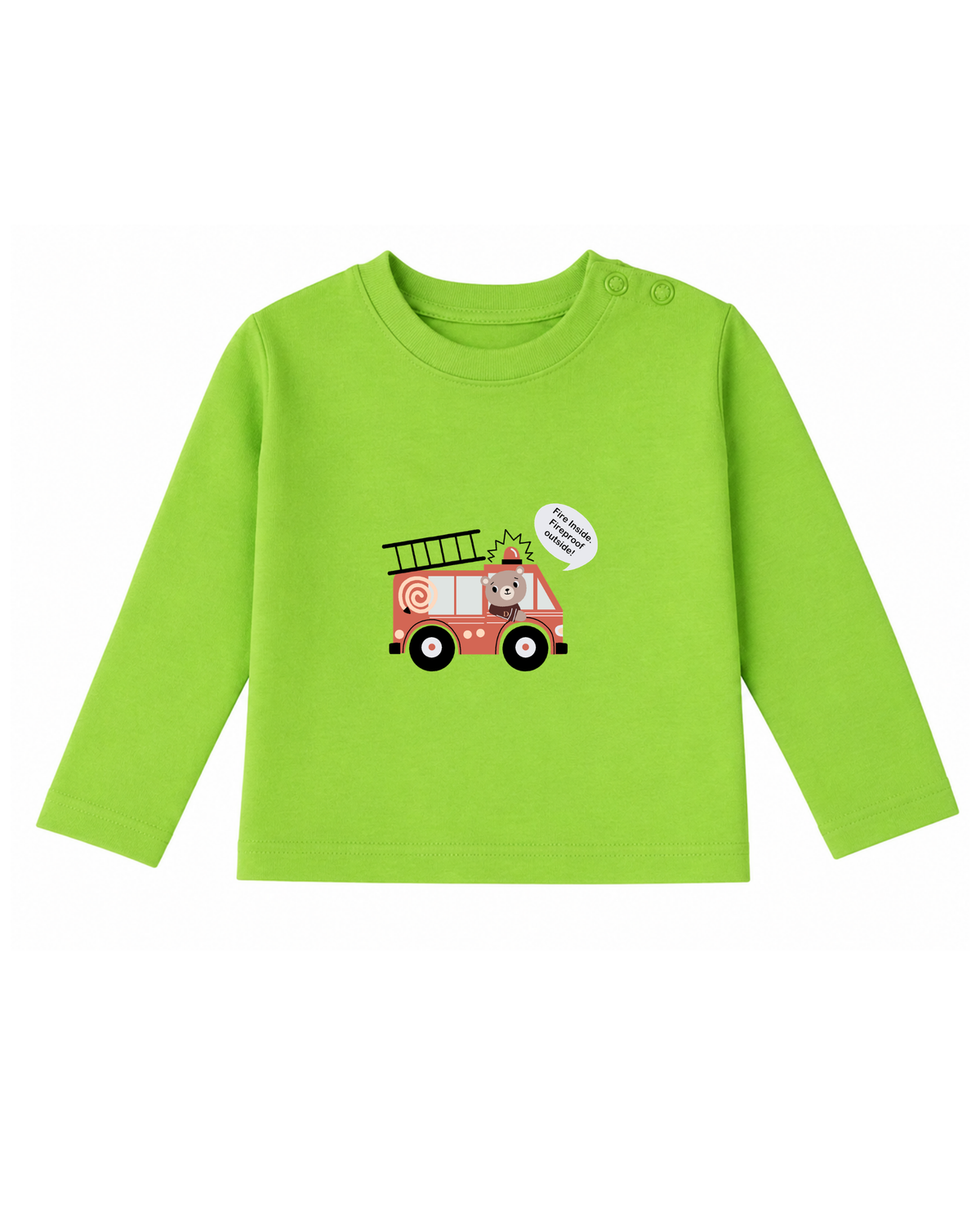 Mess‑Proof Fire Truck Unisex Co‑Ord Set – Pure Cotton (0–5Y)