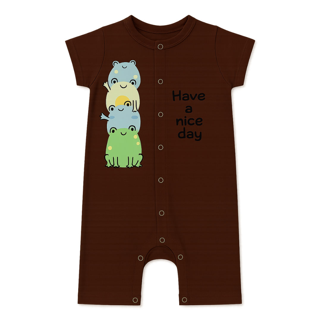 cuddle brown doodsie and doodler milk bottle and frog printed