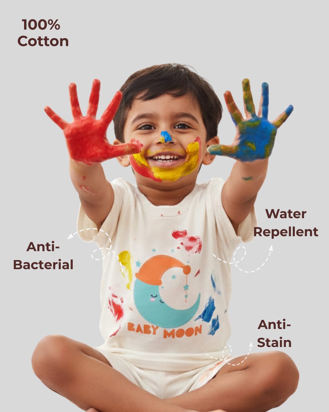 Worry-Free Natural Cotton Unisex Baby & Kids Co-Ord Set (0–5 Years)