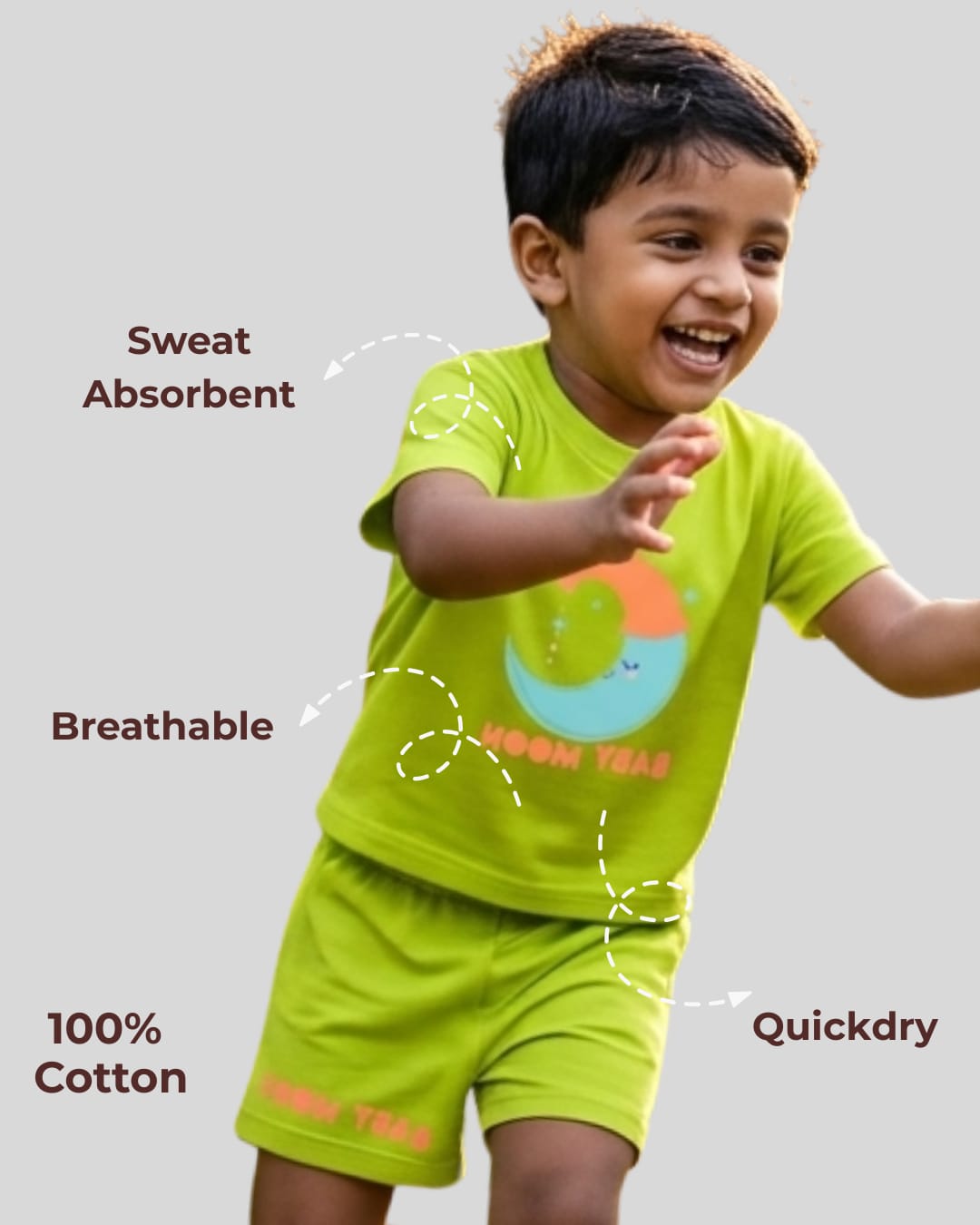 Worry-Free Natural Cotton Unisex Baby & Kids Co-Ord Set (0–5 Years)