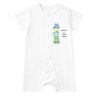 Easy Diaper Change Natural Cotton Unisex Rompers For Babies