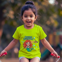Fashionable Supergirl Tee | Stain-Free Sweat-Wicking | Green | Fashion Collection | 3-5Y