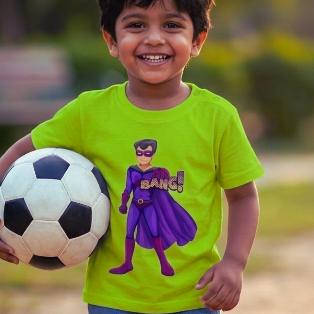 Fashionable Superboy Tee | Mess-Proof Spill-Proof | Flexible Fit Ultra-Soft | 3-5Y