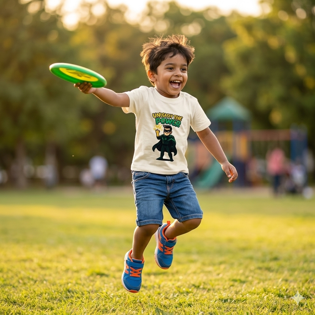 Superboy Fashion Tee | Quick-Dry Stain-Resistant | White | 3-5Y