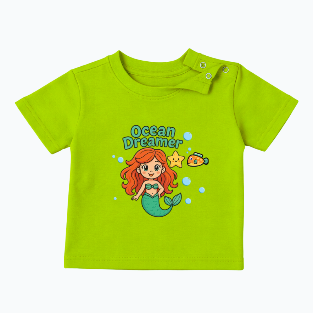 Fashionable Supergirl Tee | Stain-Free Sweat-Wicking | Green | Fashion Collection | 3-5Y